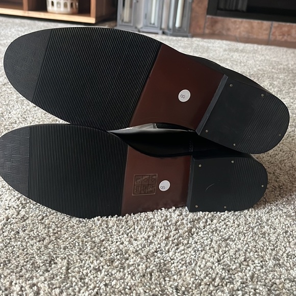 NWT HX LONDON MEN’S BLACK LEATHER CHELSEA BOOT, size 8 uk 🇬🇧 - Picture 7 of 7